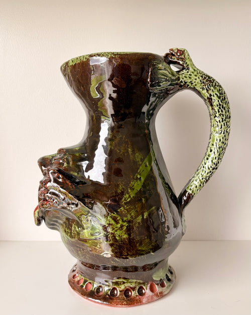 Earthenware Face Jug – Sticking Out Tongue